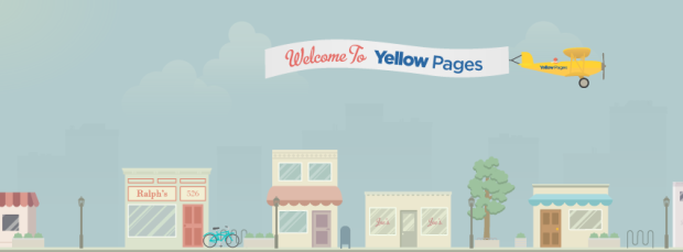 Flat Illustration for Yellow Pages Cover Photo